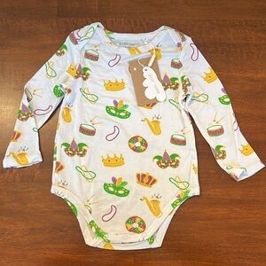 NWT Angel Dear Festive Mardi Gras Long Sleeve Onesie